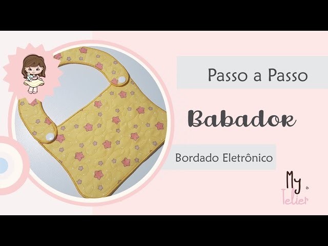 Babador Infantil na Bordadeira. Fácil e rápido!