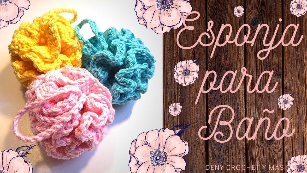 Como hacer Esponja o zacate  para Baño en crochet paso a paso