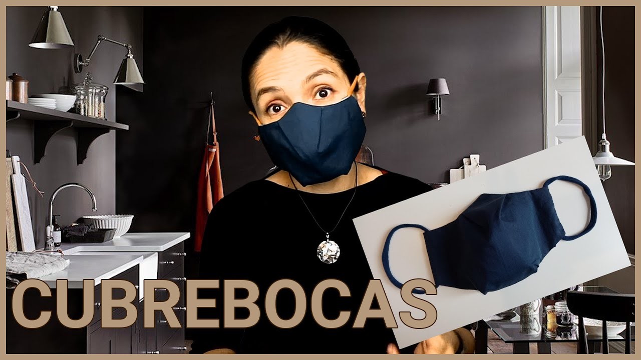 Como hacer un cubrebocas a mano sin costura vertical