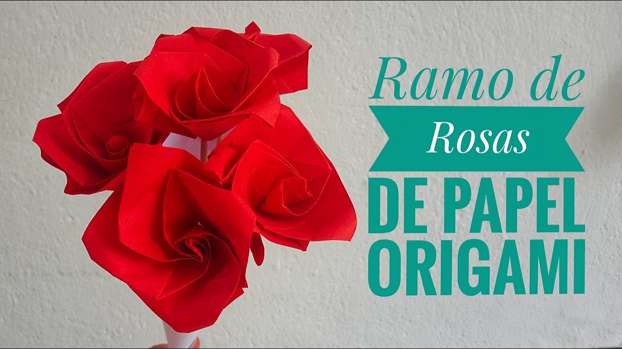 Cómo hacer un ???? | RAMO DE ROSAS | ???? - Origami | DIY | PASO A PASO