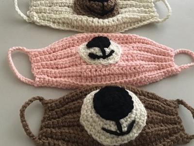 ❤️????Como tejer a crochet cubre bocas para niños y niñas????❤️