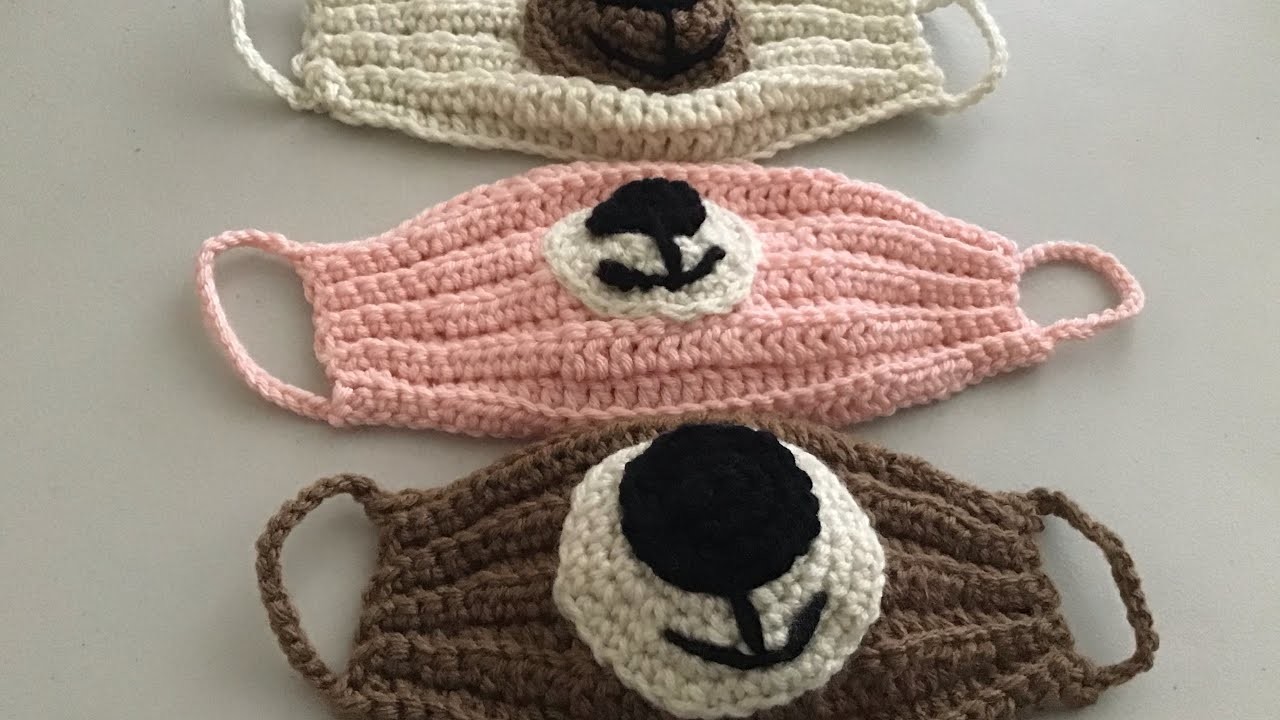 ❤️????Como tejer a crochet cubre bocas para niños y niñas????❤️