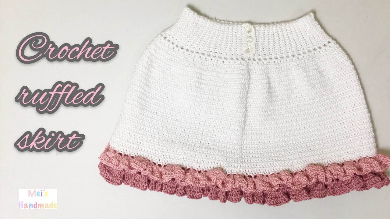 Crochet Ruffled Skirt for girls | Falda para niñas | تنورة للفتيات