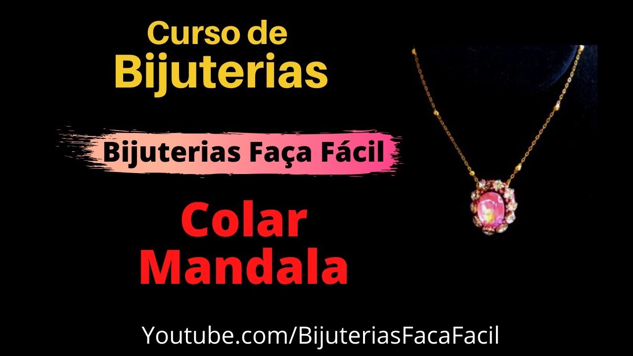 Curso de Bijuterias - Colar Mandala - Artesanato #Bijuterias #Artesanato #RendaExtra