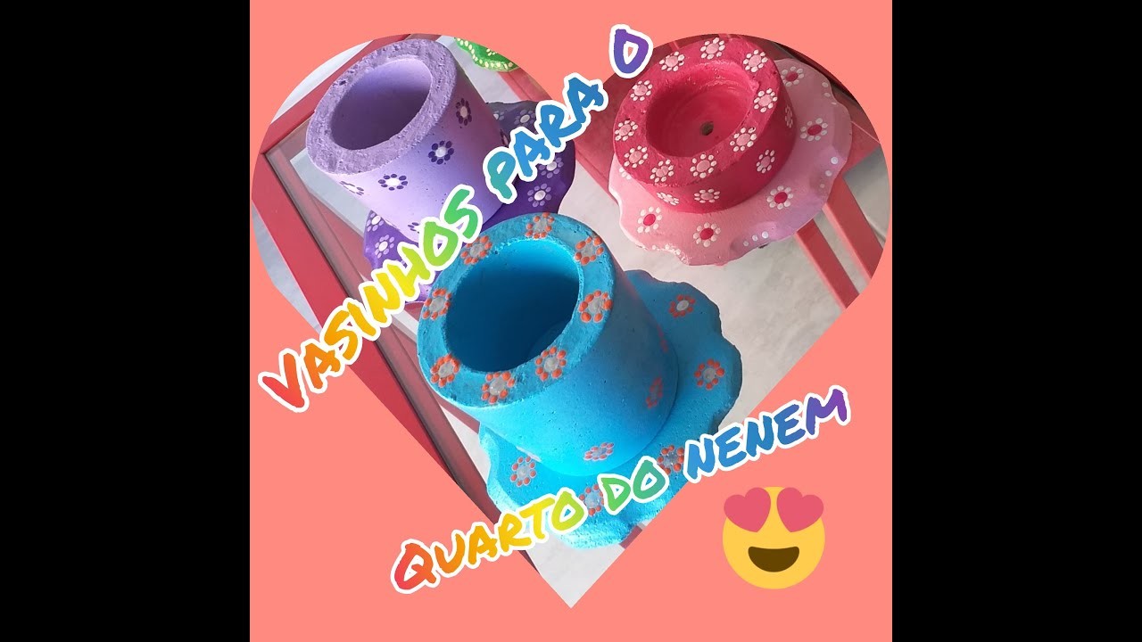 DIY artesanato, vasos para o quarto do nenem