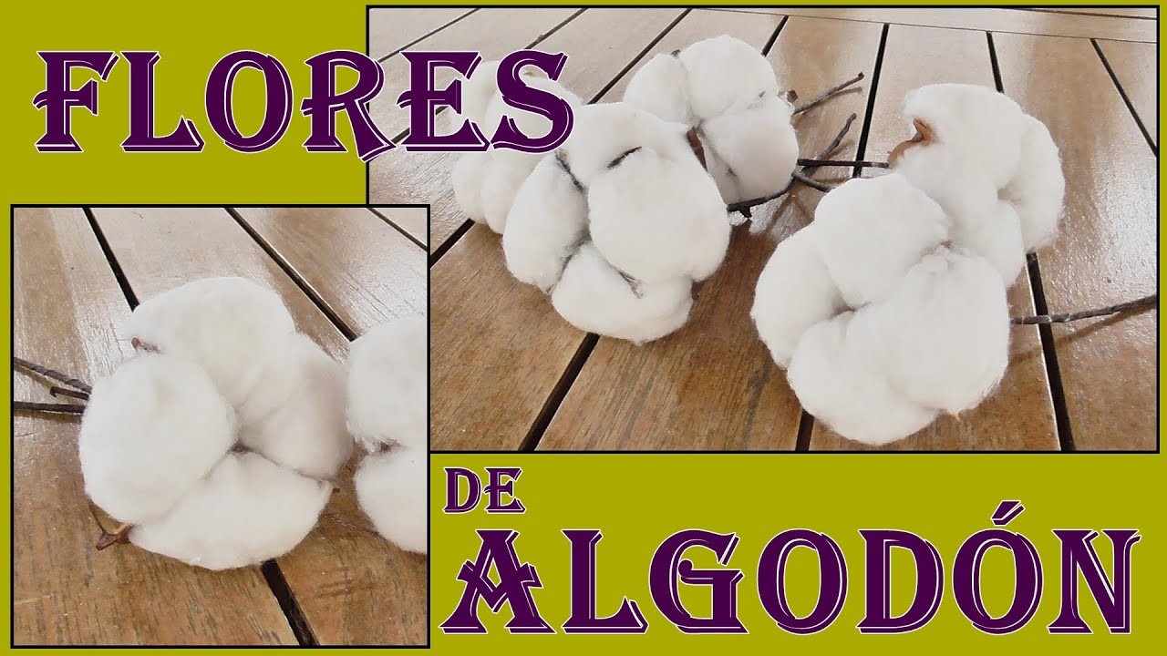 DIY COMO HACER FLORES DE ALGODÓN. FLORES ARTIFICIALES. MANUALIDADES FÁCILES