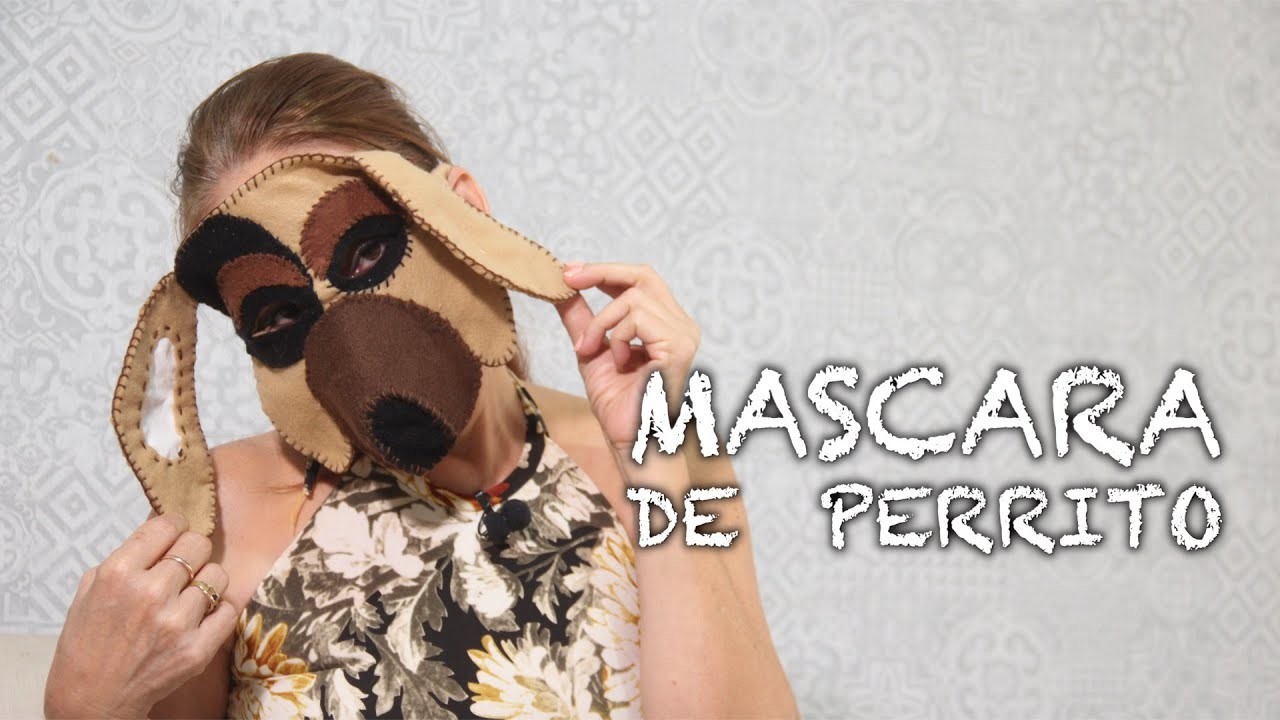 OMAIRA TV MANUALIDADES -DIY MASCARA DE PERRITO YOUTUBE - puppy mask