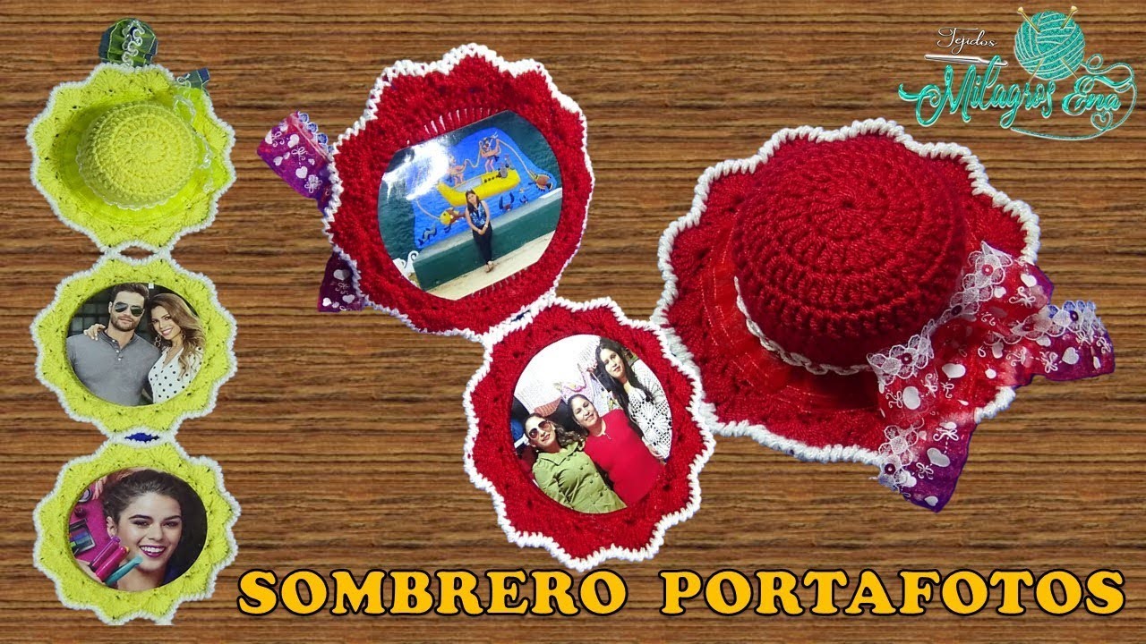 ZURDOS: Sombrero Portafoto tejido a crochet con sobras de las, lata y cds   REGALOS EN CUARENTENA