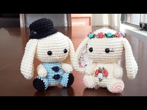 Amigurumi San Valentín Pareja Conejitos A Crochet