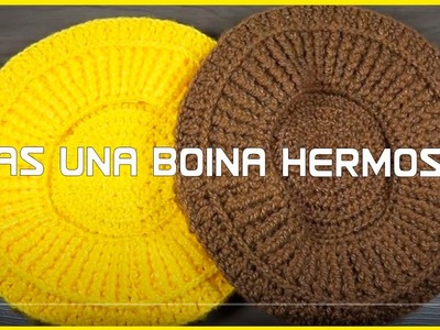 ????BOINA TEJIDA EN RELIEVES❤