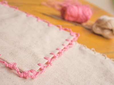 Borde teijdo a crochet #4  en una sola vuelta.facil de hacer.orilla a crochet para principiantes