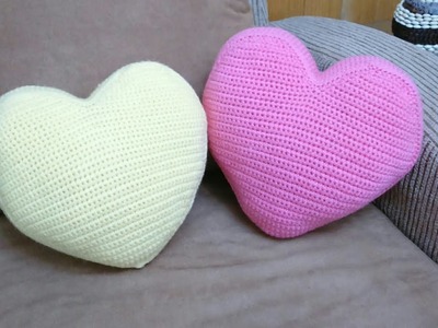 Cojín  Corazón a Crochet Version (ZURDO)