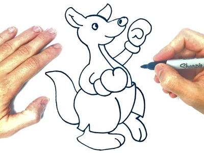Cómo dibujar un Canguro Paso a Paso | Dibujos de Animales Salvajes