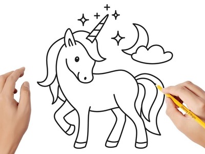 Cómo dibujar un unicornio #4 | Dibujos sencillos