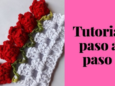 Cómo hacer un tulipan a crochet de manera rápida y fácil.