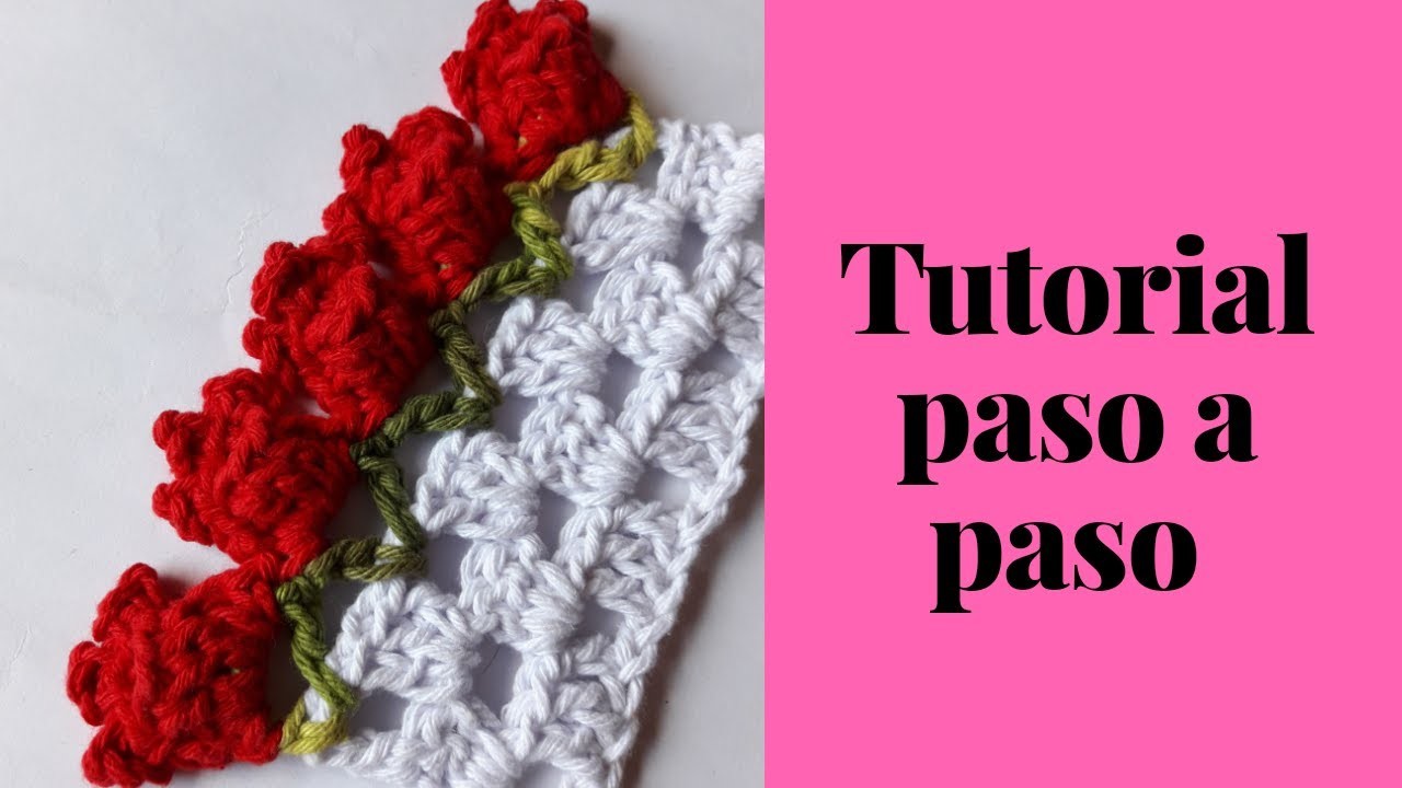 Cómo hacer un tulipan a crochet de manera rápida y fácil.