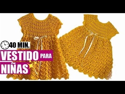 ???? Cómo Tejer el Vestido para Niña más Bonito de YouTube | Fácil y Rápido | Yo Tejo con Laura Cepeda????