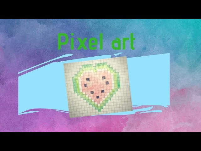Corazón de sandia en pixel art