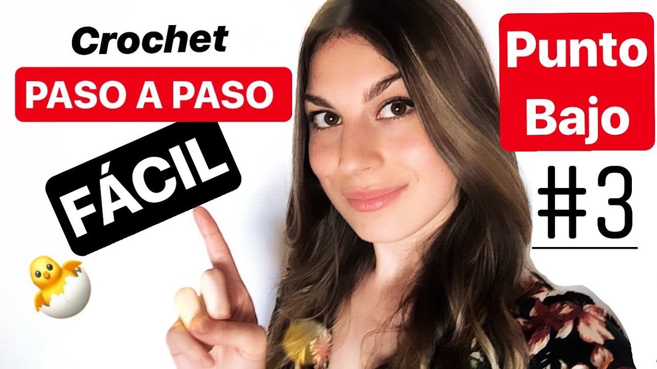 Crochet ????PASO a PASO ????#03, en Español, [curso Completo](FÁCIL Y RÁPIDO????)[ PUNTO BAJO]3️⃣