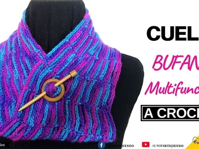Cuello Bufanda a Crochet Ganchillo con Cadenas Multifuncional – Vivirtejiendo