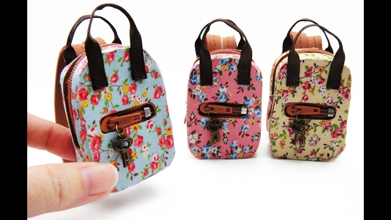 DIY Miniature Craft - Mini Floral Backpack Bag
