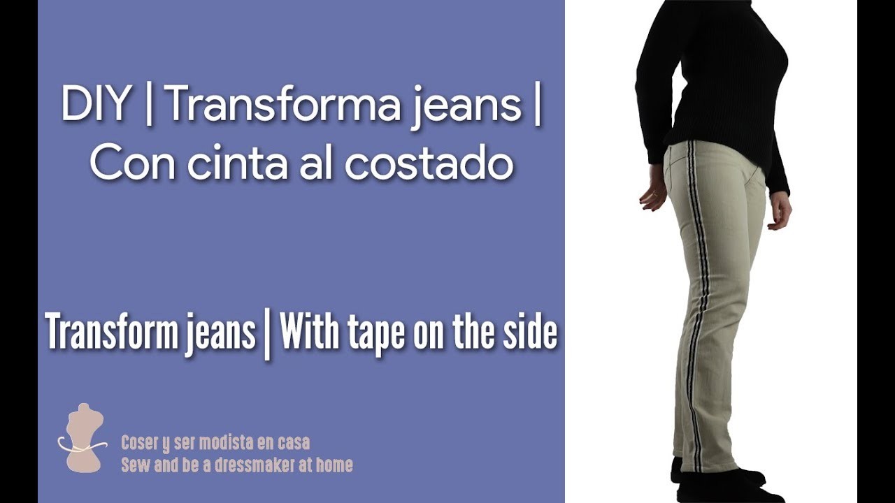 DIY | Transforma jeans | Con cinta al costado