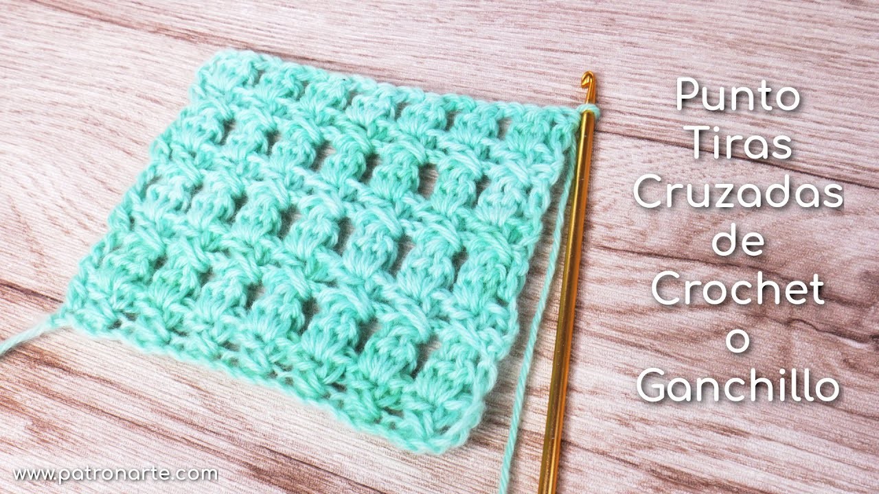 Punto Tiras Cruzadas de Crochet - Ganchillo con Aumentos y Disminuciones Explicados #crochet