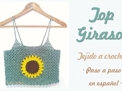 TOP GIRASOL Tejido a crochet. ganchillo - Paso a paso en Español ❤️| Lesly Vallejos