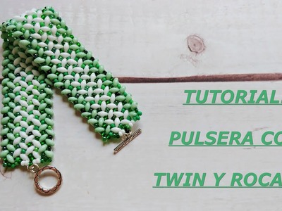 TUTORIAL: Pulsera con Twin o Superduo | Diy Bracelet with Twin or Superduo | бісероплетіння браслет