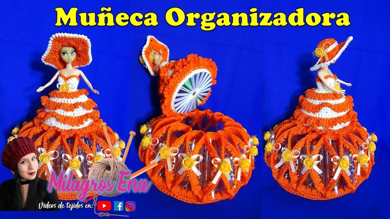 ZURDOS: Muñeca Organizadora tejida a crochet paso a paso hecho con materiales reciclados.