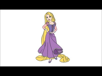 Aprende a dibujar a Rapunzel de Disney Enredados