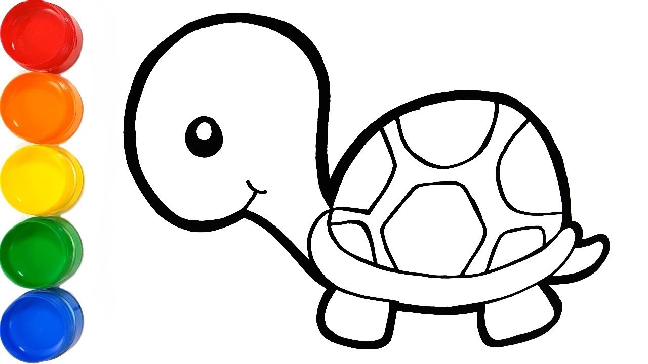 Aprende Dibujar y Pintar Una Tortuga - Videos Para Niños - Dibujos Faciles. FunKeep Art