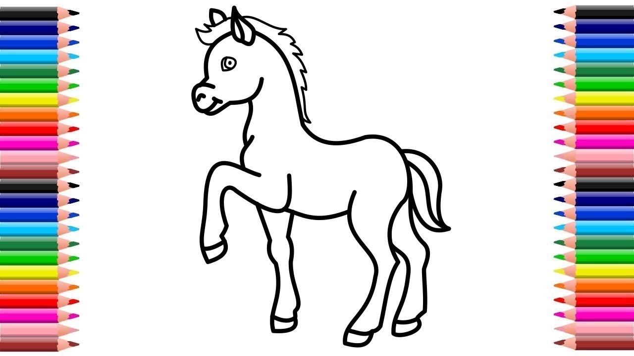 Caballo dibujo facil | Como dibujar un caballo