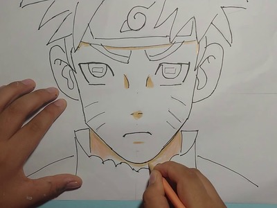 COMO DIBUJAR A NARUTO MODO SABIO FACIL