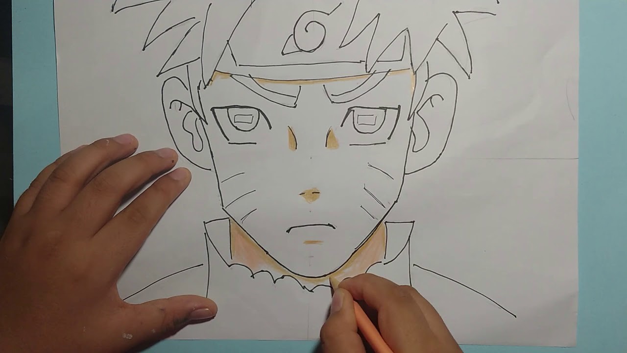 Como Dibujar A Naruto Modo Sabio Facil