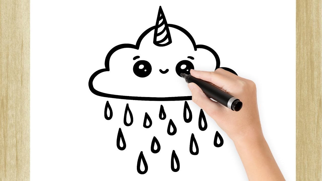 COMO DIBUJAR UNA NUBE KAWAII