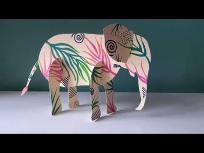 Como hacer animal 3D de cartón. Esculturas creativas