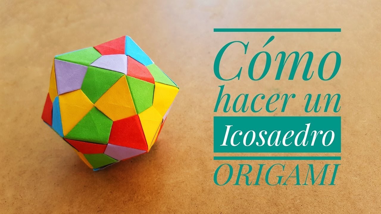 ▷Cómo hacer un ICOSAEDRO en Origami | 20 LADOS???? | Origami Modular | PASO A PASO ✅