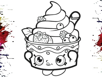 ????Dibujar y colorear un helado Kawaii, dibujos para niños