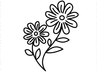 Sunflower drawing  | Dibujos de flores fáciles