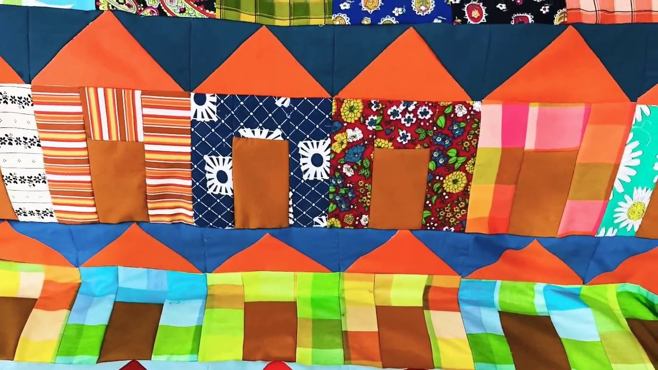 Tutorial cómo realizar sabana o cobija en casitas utilizando técnicas de patchwork