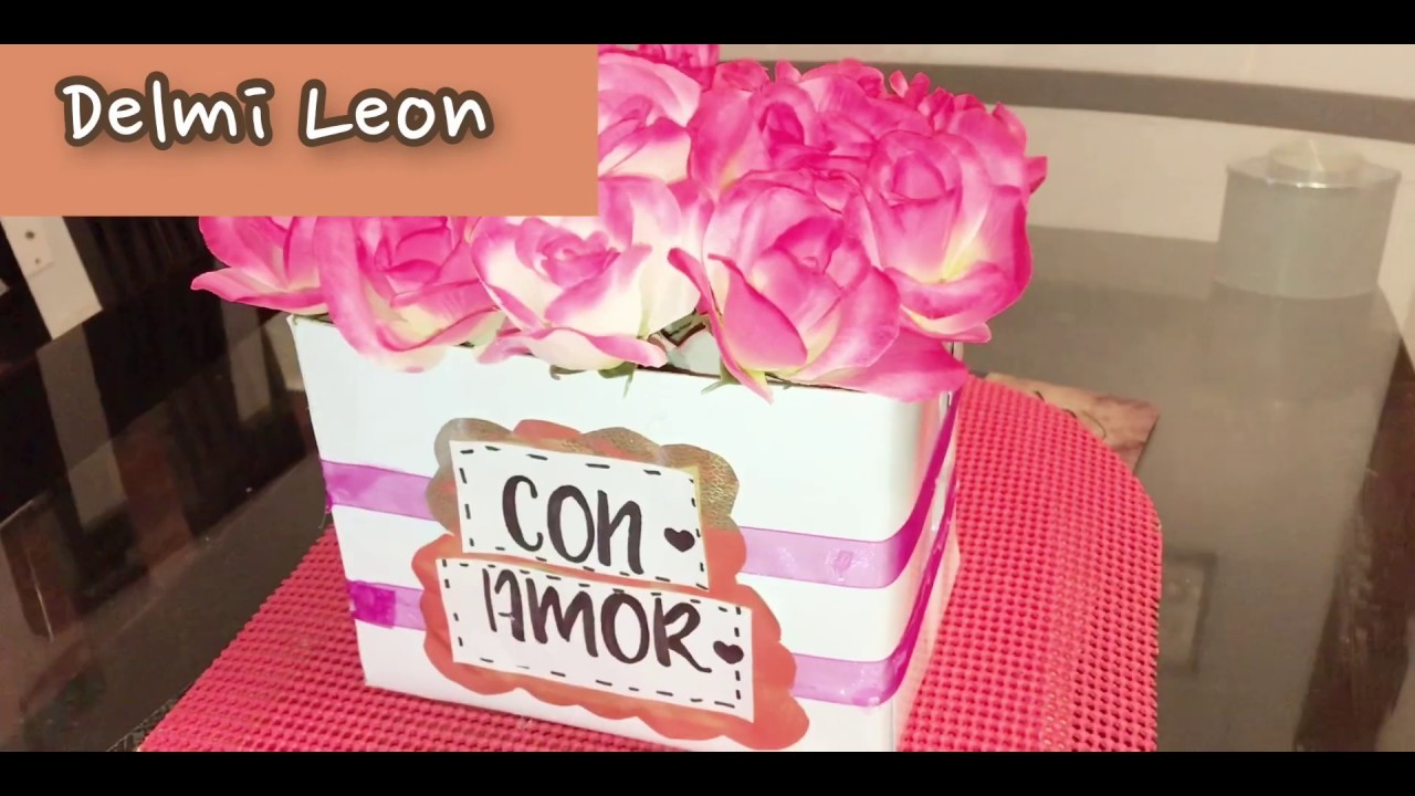 CAJA DE ROSAS ARTIFICIALES #Manualidad #DIY #Reciclaje #Regalos #Arreglofloral