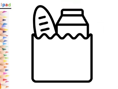 Como dibujar una BOLSA DE LA COMPRA | dibujos para niños ????⭐ How to draw a SHOPPING BAG | kids