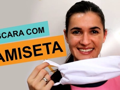 COMO FAZER MÁSCARA DE CAMISETA SEM COSTURA. DIY MASK WITH T-SHIRT | Customizando por Mariely Del Rey