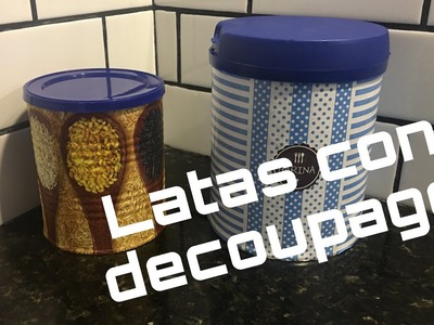 Como hacer latas con decoupage