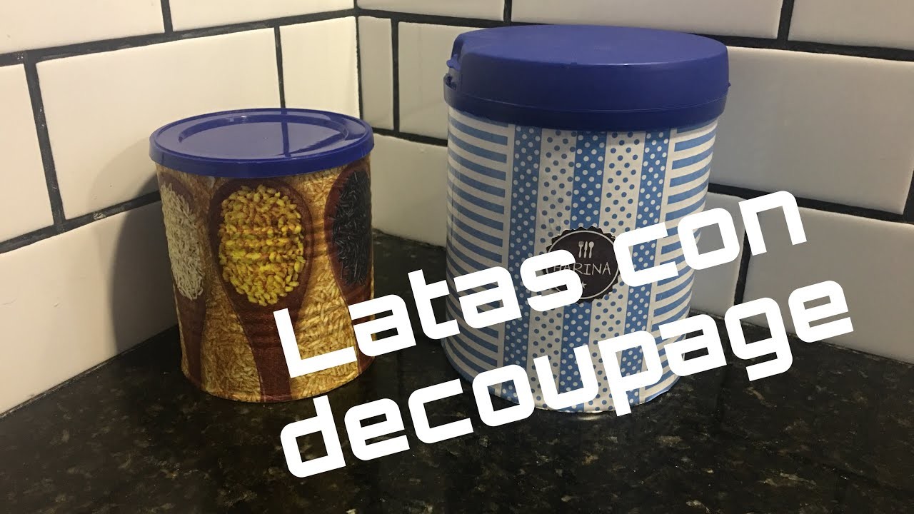 Como hacer latas con decoupage