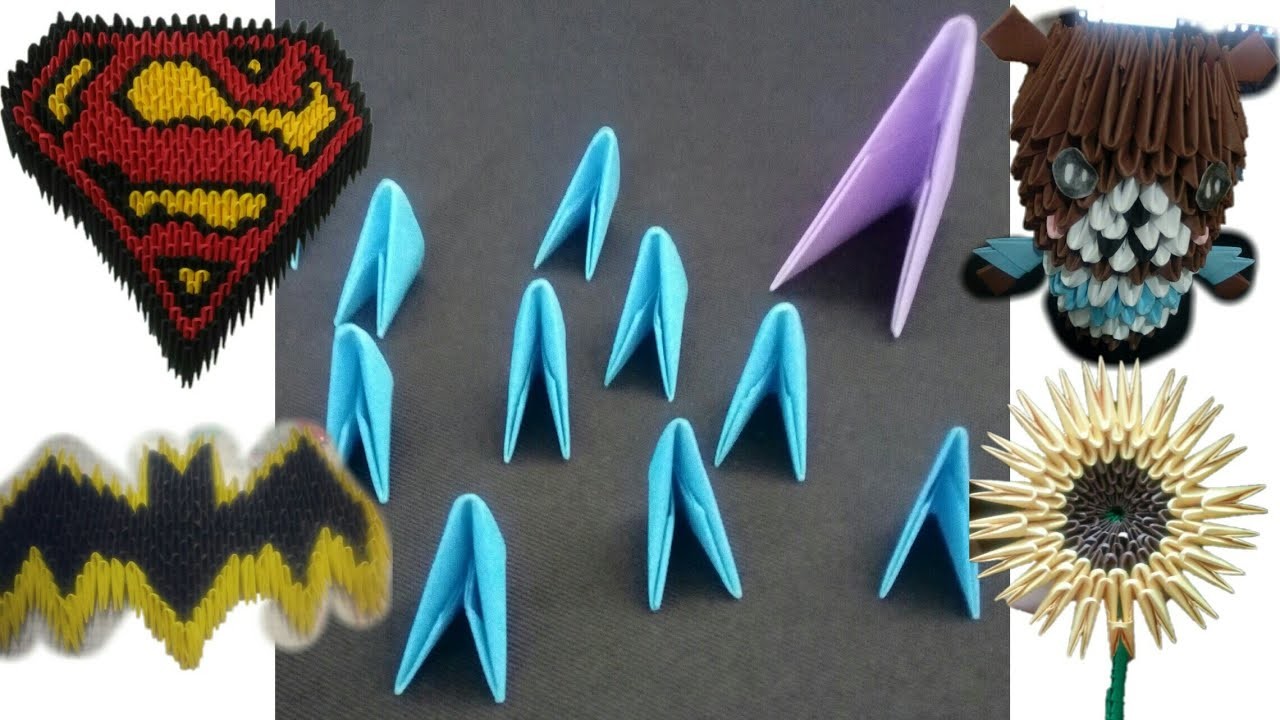 Cómo hacer Piezas de Origami 3D paso a paso