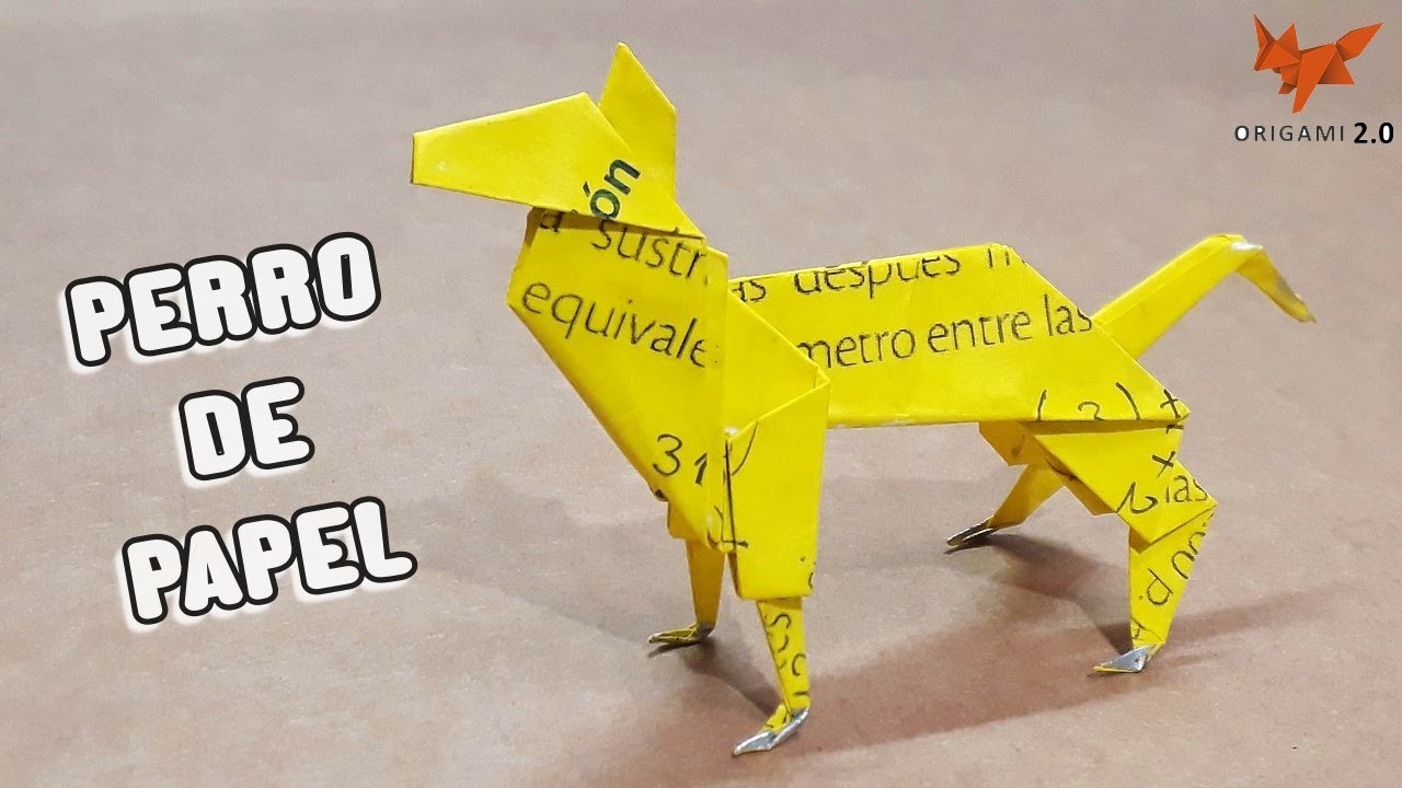 ???? Cómo Hacer un PERRO DE PAPEL | (Origami Papper Dog)