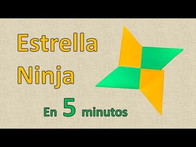 Cómo hacer una estrella ninja de origami  l Shuriken de 2 colores de origami l  Aprende en 5 minutos