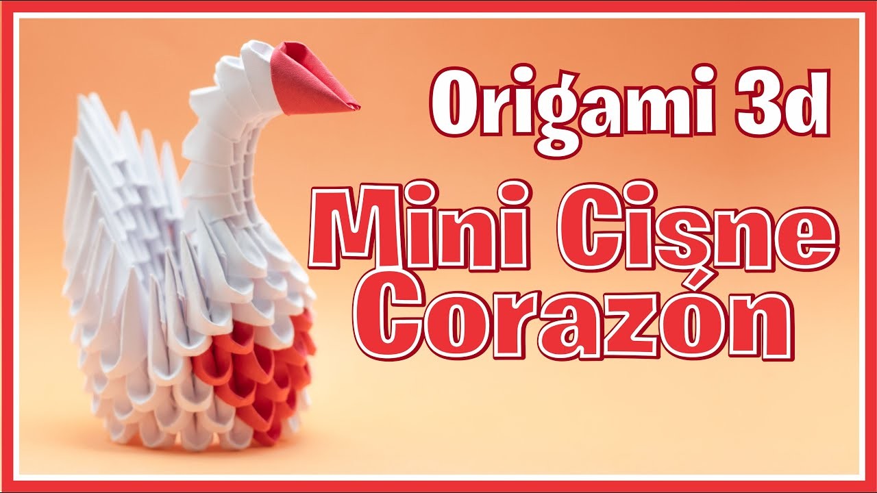 CREA un Mini CISNE de CORAZÓN ❤ de Origami 3d ???? Tutorial DEFINITIVO Paso a Paso, (MUY FÁCIL)